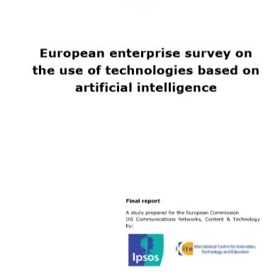 European enterprise survey on the use of technologies based on artificial intelligence